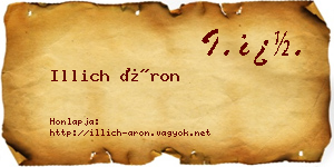 Illich Áron névjegykártya